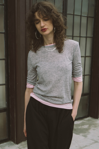 2Pack sheer half-sleeve tee