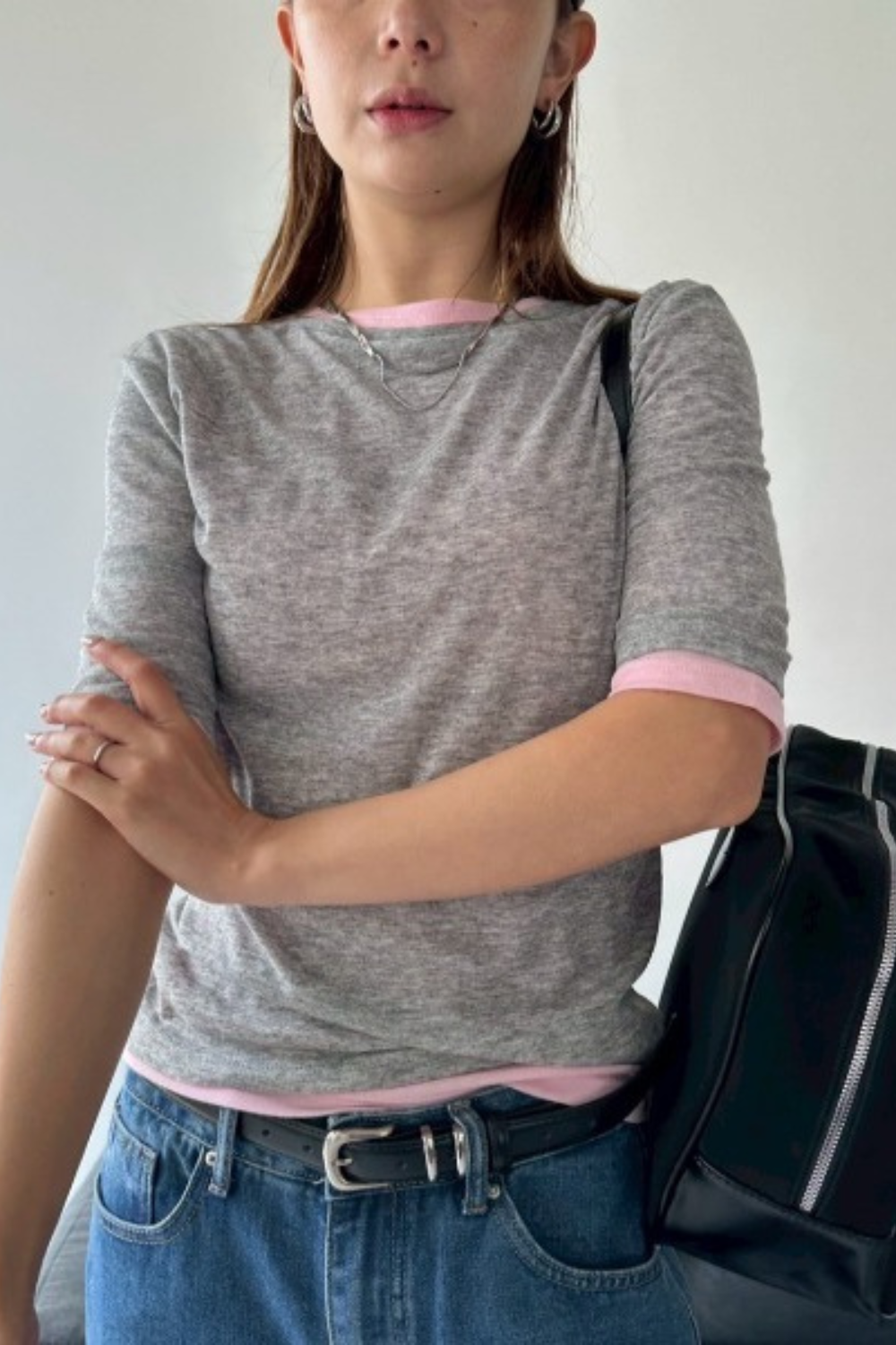 2Pack sheer half-sleeve tee