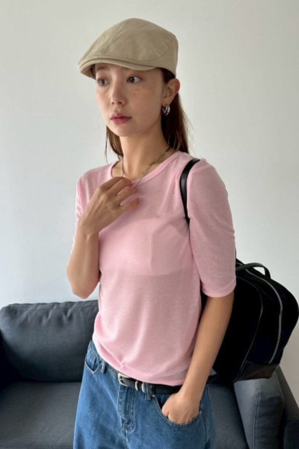 2Pack sheer half-sleeve tee