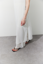 Sheer dot layered all-in-one