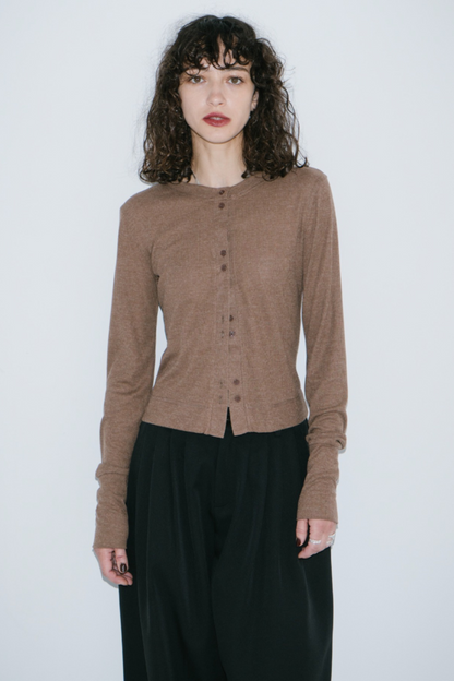 Sheer rib cardigan
