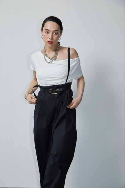 Wide leg 2way overalls