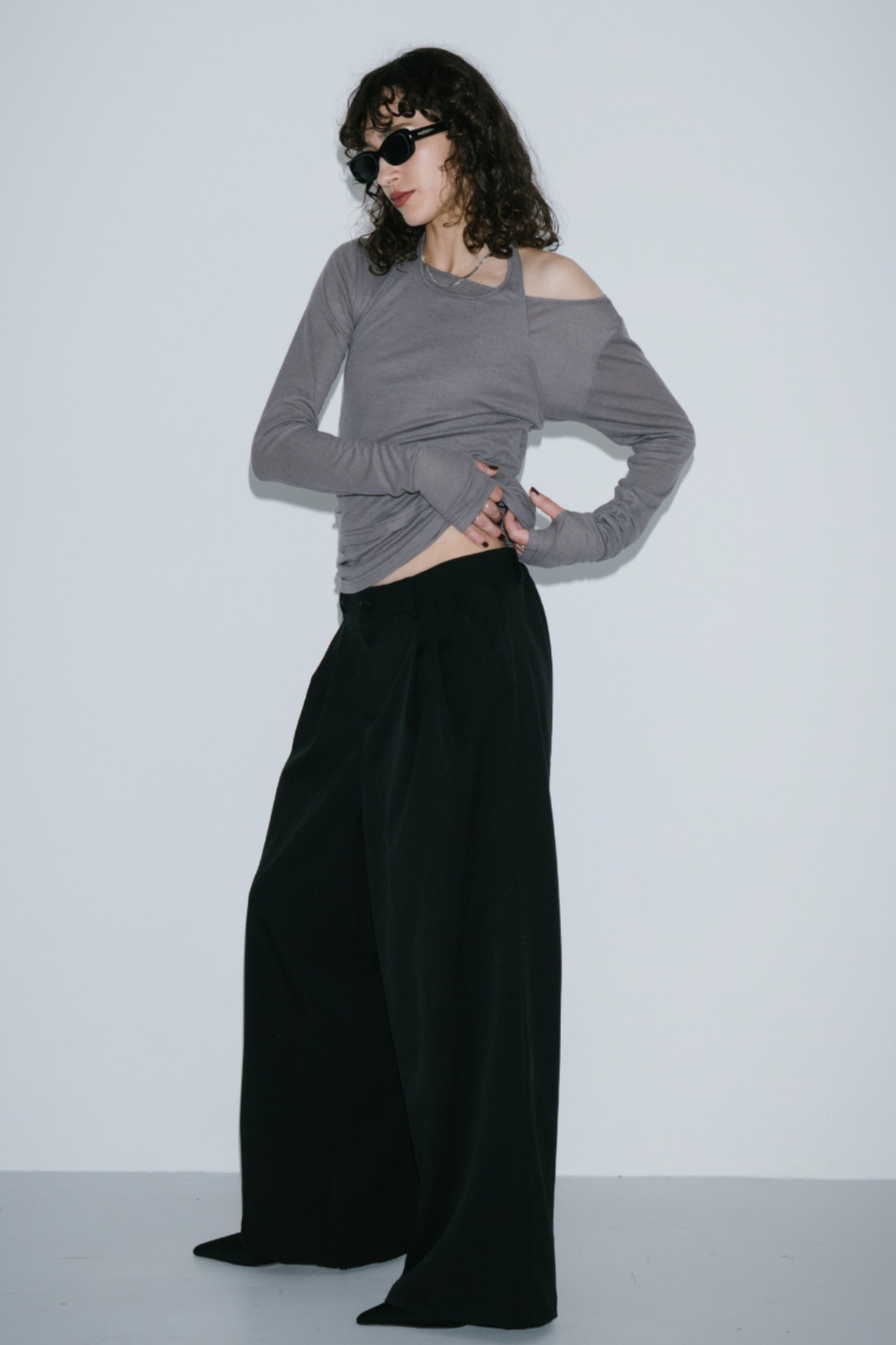 2-tuck wide pants