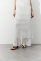 Sheer dot layered all-in-one