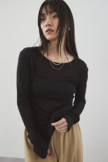Sheer long sleeve tee