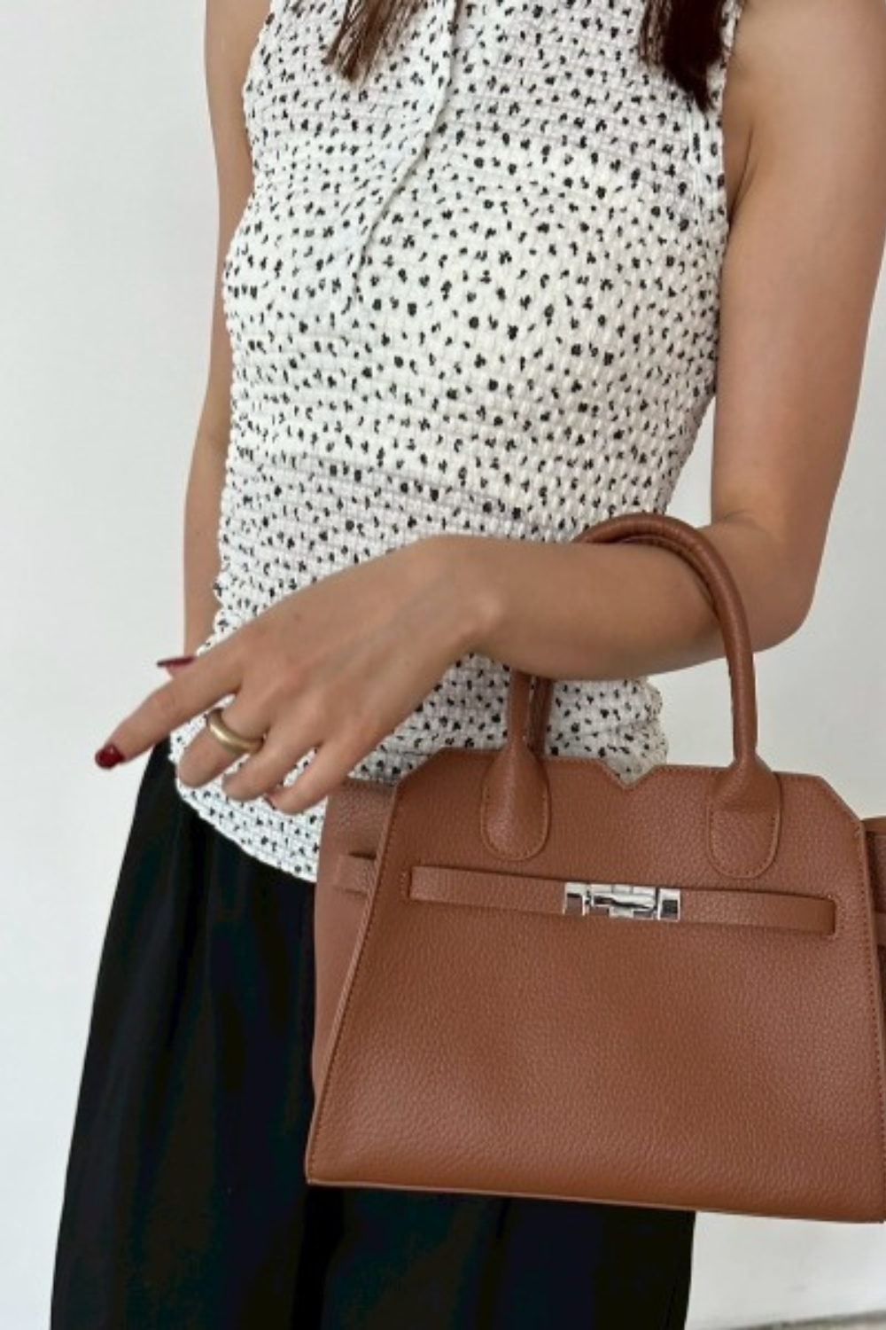 Flower henry neck tank top