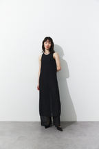 Sheer dot layered all-in-one
