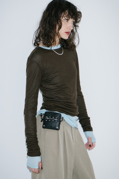 Sheer long sleeve tee