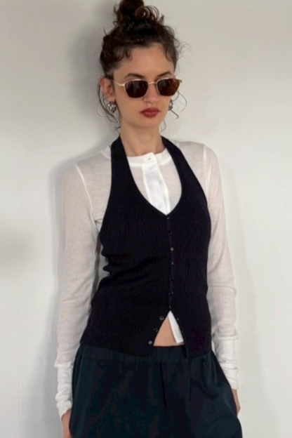 Sheer rib cardigan