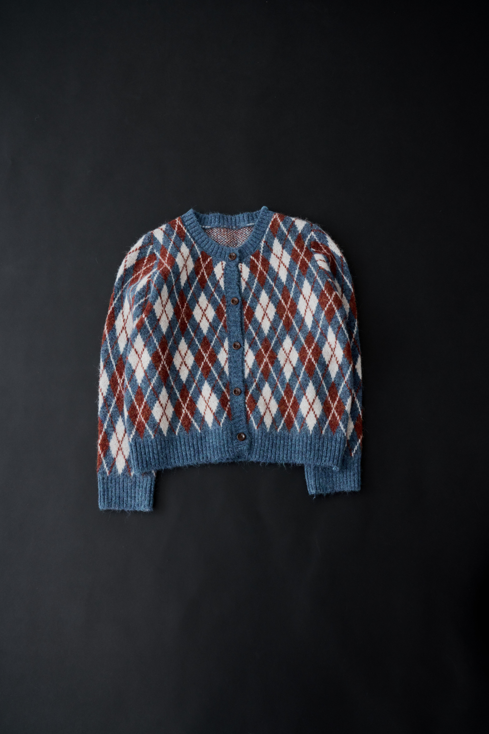 【 preorder 】 Argyle jacquard knit cardigan