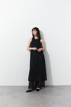 Sheer dot layered all-in-one