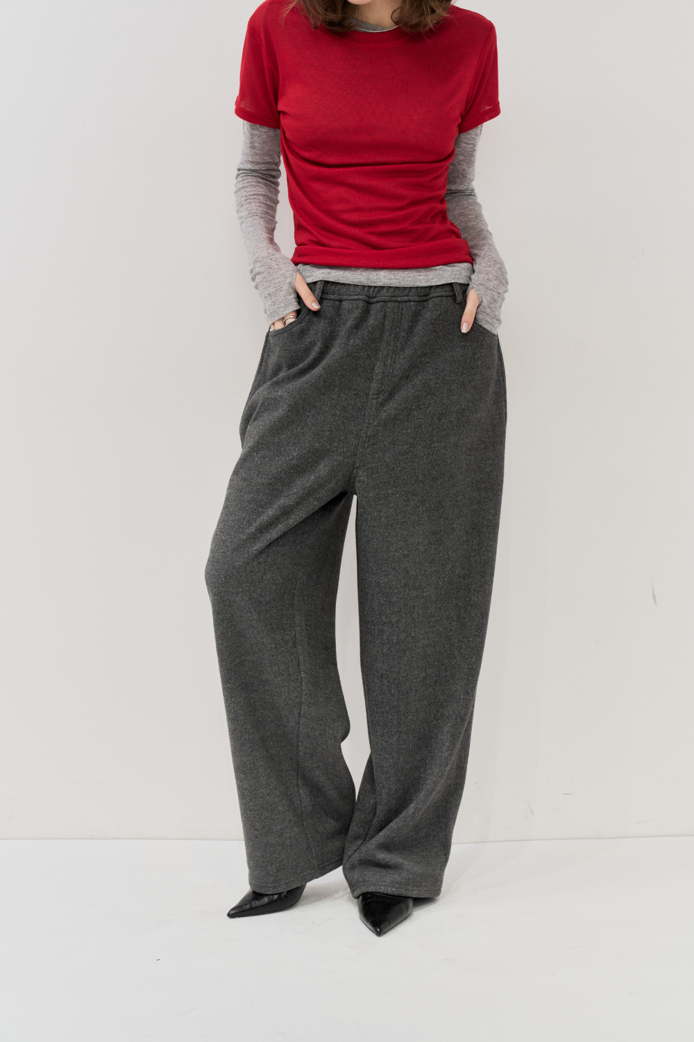 Brushed jersey pants