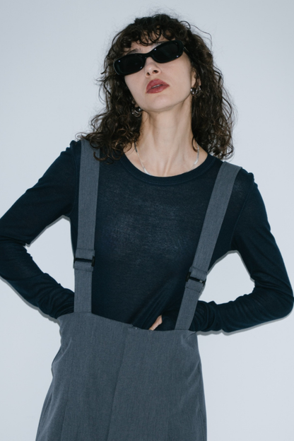 Sheer long sleeve tee