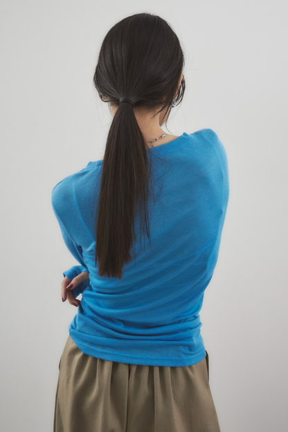 Sheer long sleeve tee