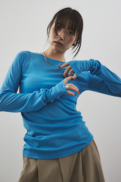 Sheer long sleeve tee