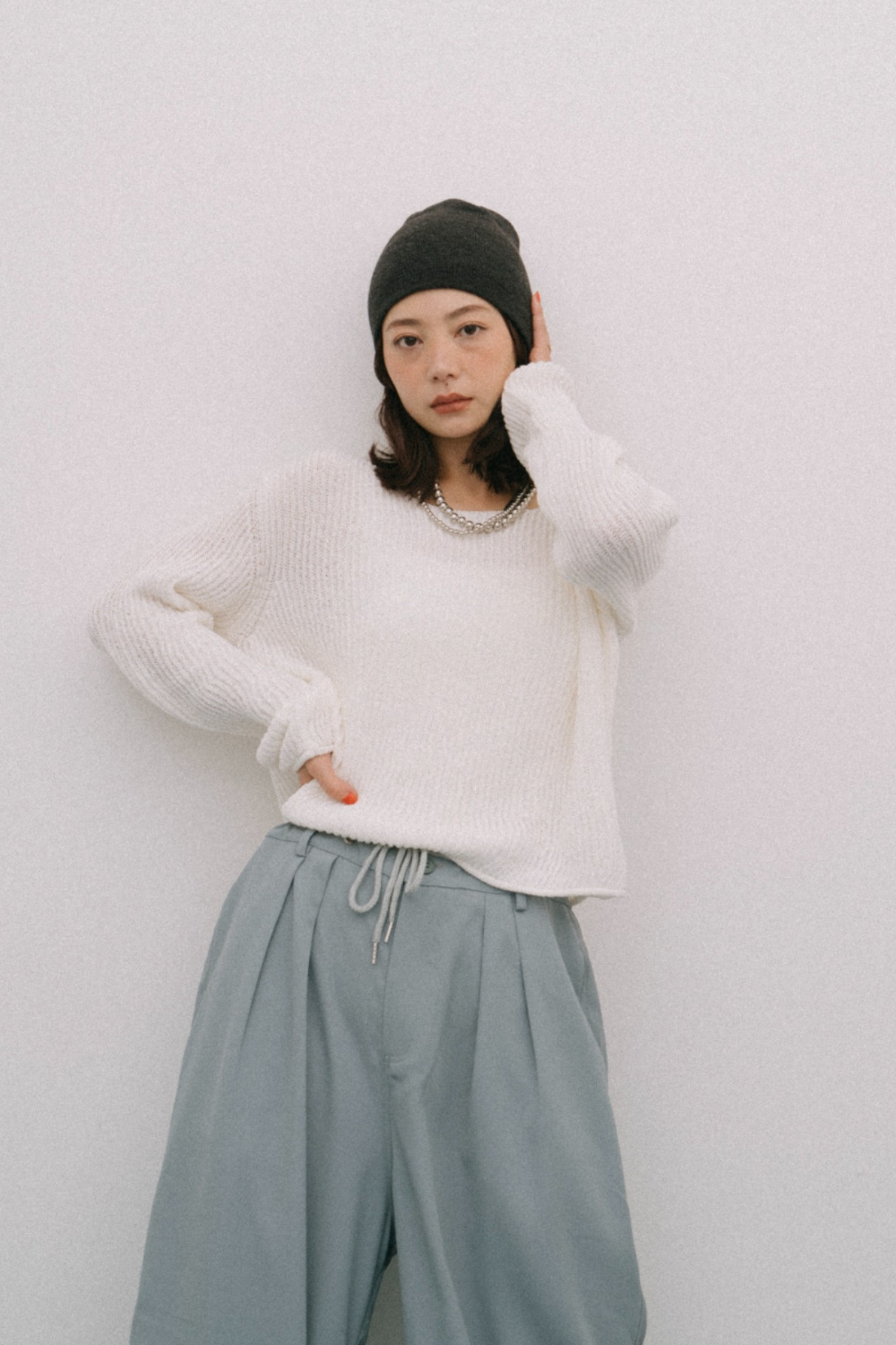 Loose knit pullover