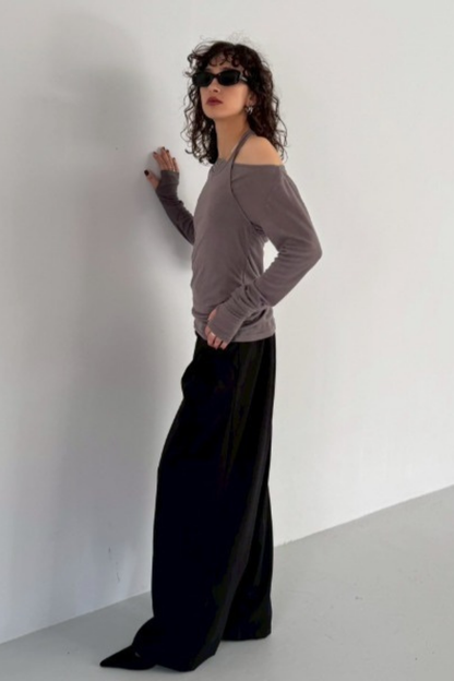 2-tuck wide pants