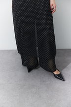 Sheer dot layered all-in-one