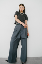 【Collaboration】Layered tuck pants