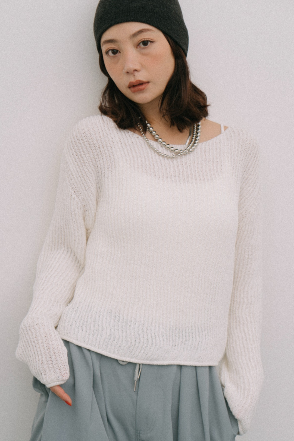 Loose knit pullover