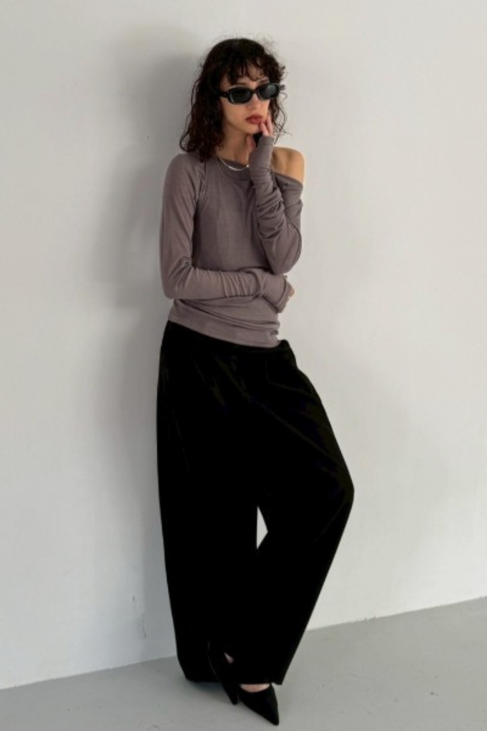 2-tuck wide pants