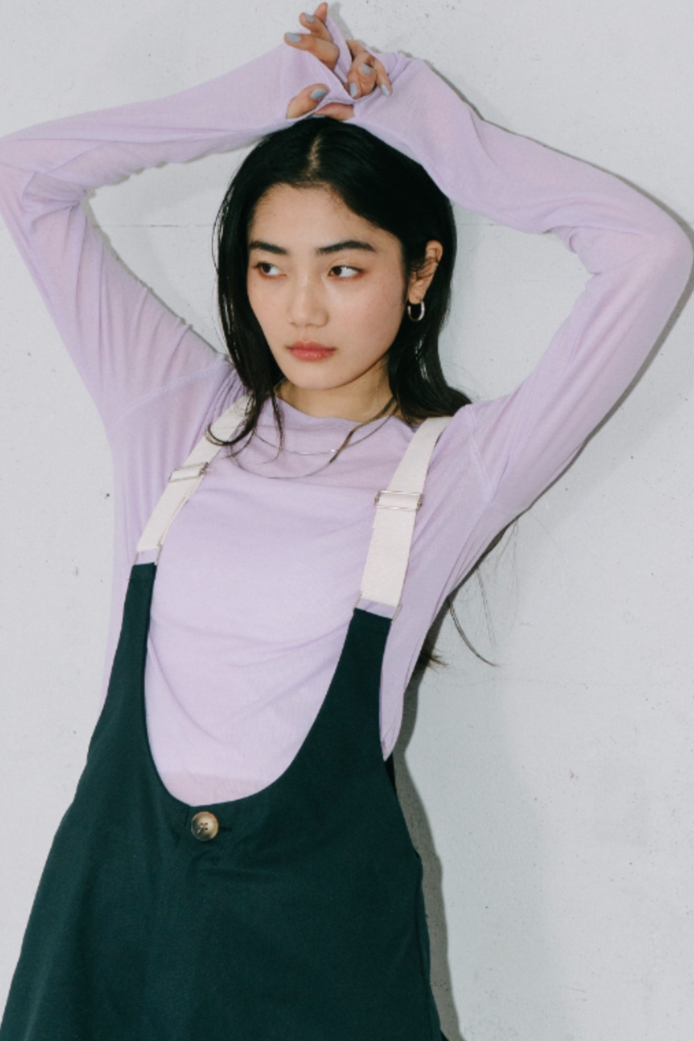 Sheer long sleeve tee