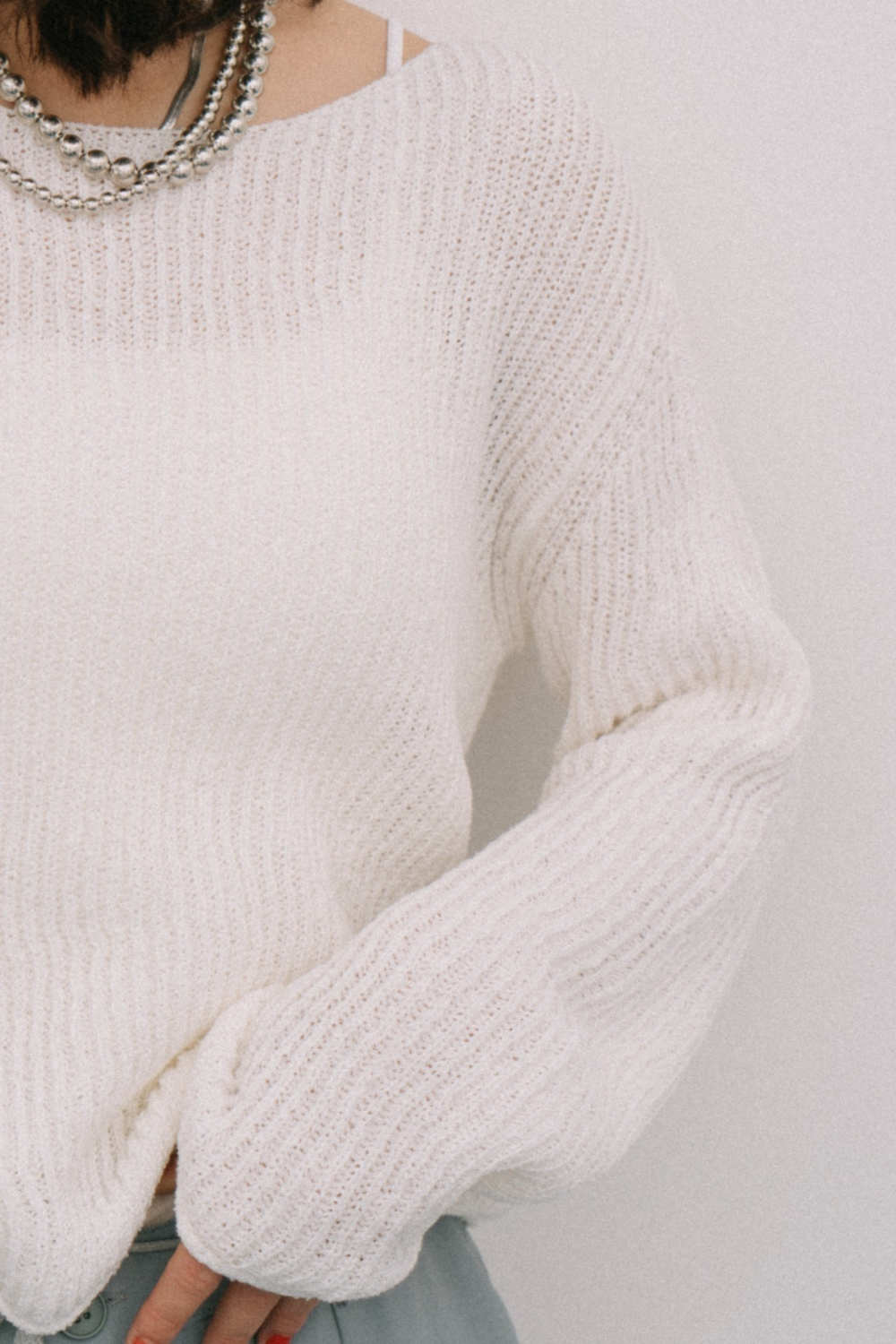 Loose knit pullover