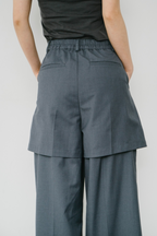 【Collaboration】Layered tuck pants