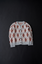 【 preorder 】 Argyle jacquard knit cardigan