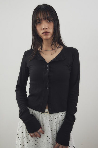 Sheer rib cardigan