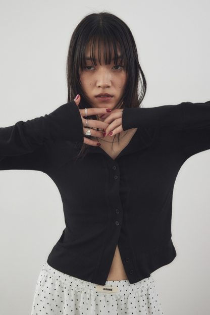 Sheer rib cardigan