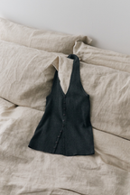 Halter neck knit vest