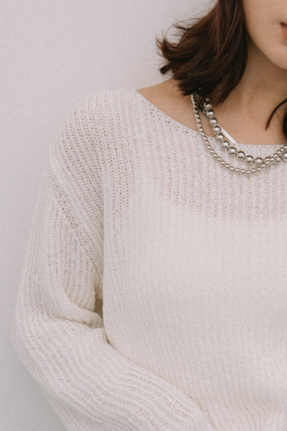 Loose knit pullover