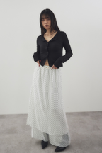 Sheer rib cardigan