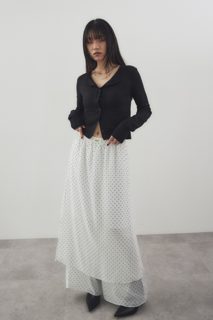 Sheer rib cardigan