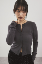 Sheer rib cardigan