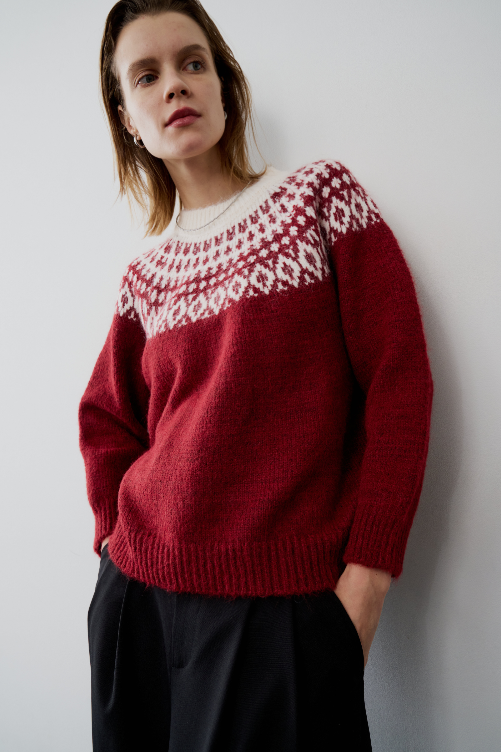 【 preorder 】 Fair isle knit pullover
