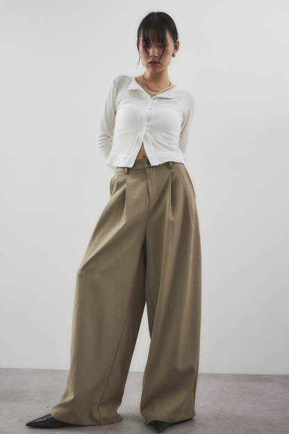2-tuck wide pants