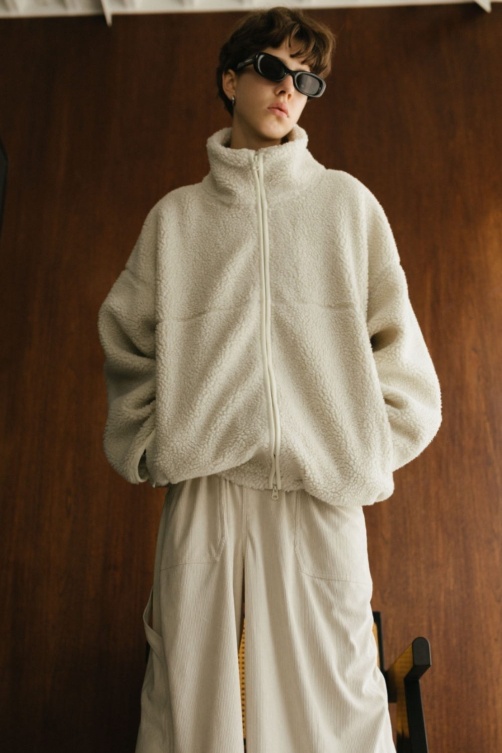 【予約】Stand collar boa blouson