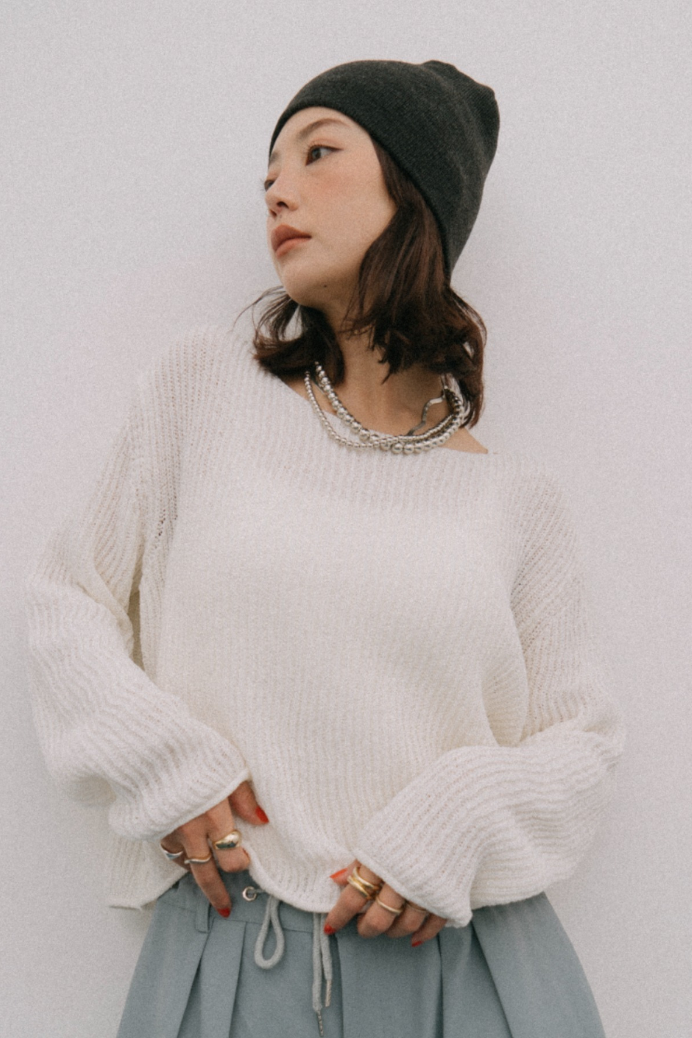 Loose knit pullover