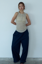 Flower henry neck tank top