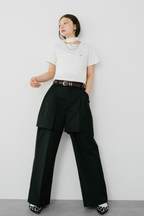 【Collaboration】Layered tuck pants