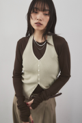 Halter neck knit vest