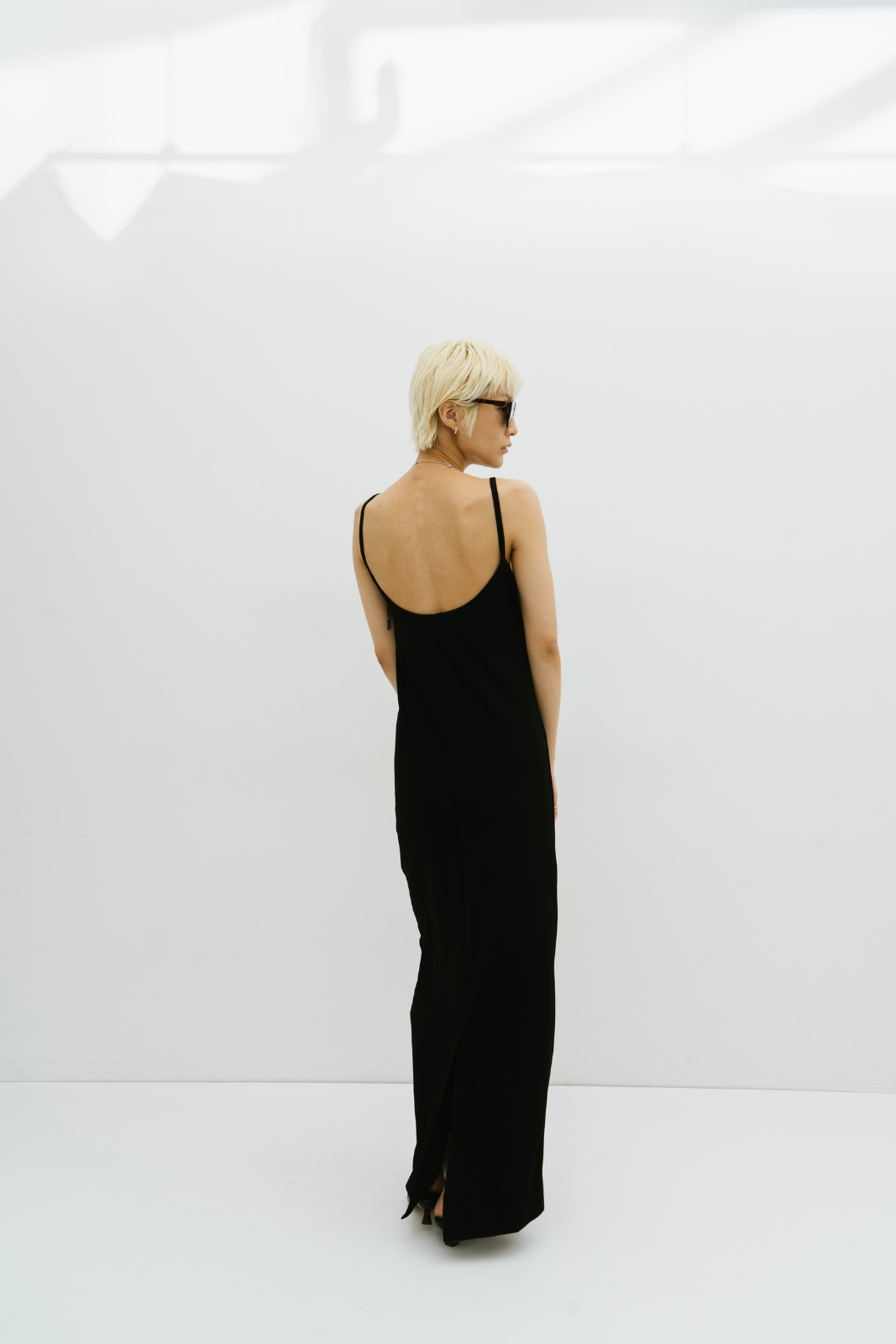 Cup-in back open cami one piece