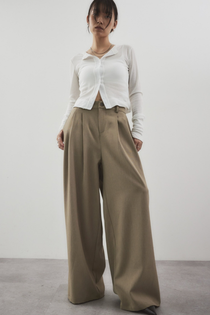 2-tuck wide pants