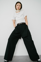 【Collaboration】Layered tuck pants