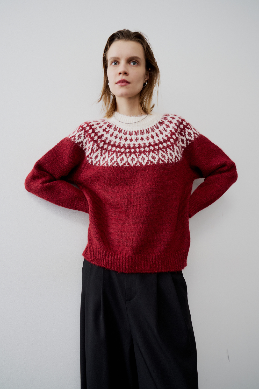 【 preorder 】 Fair isle knit pullover