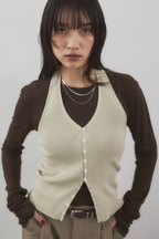 Halter neck knit vest