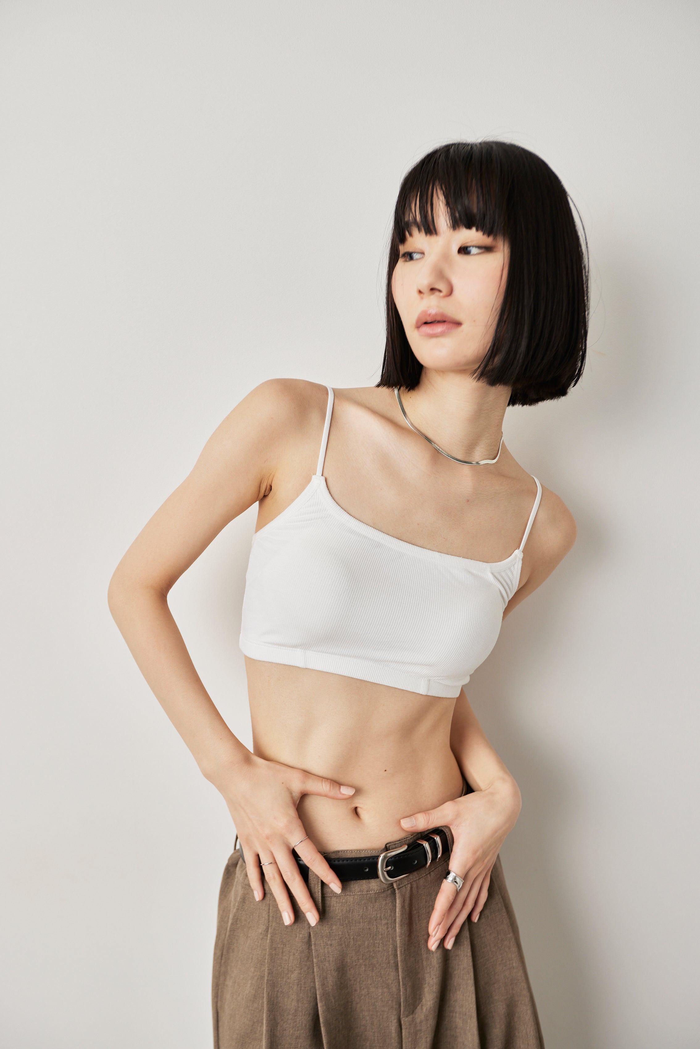 Back lace-up bra top