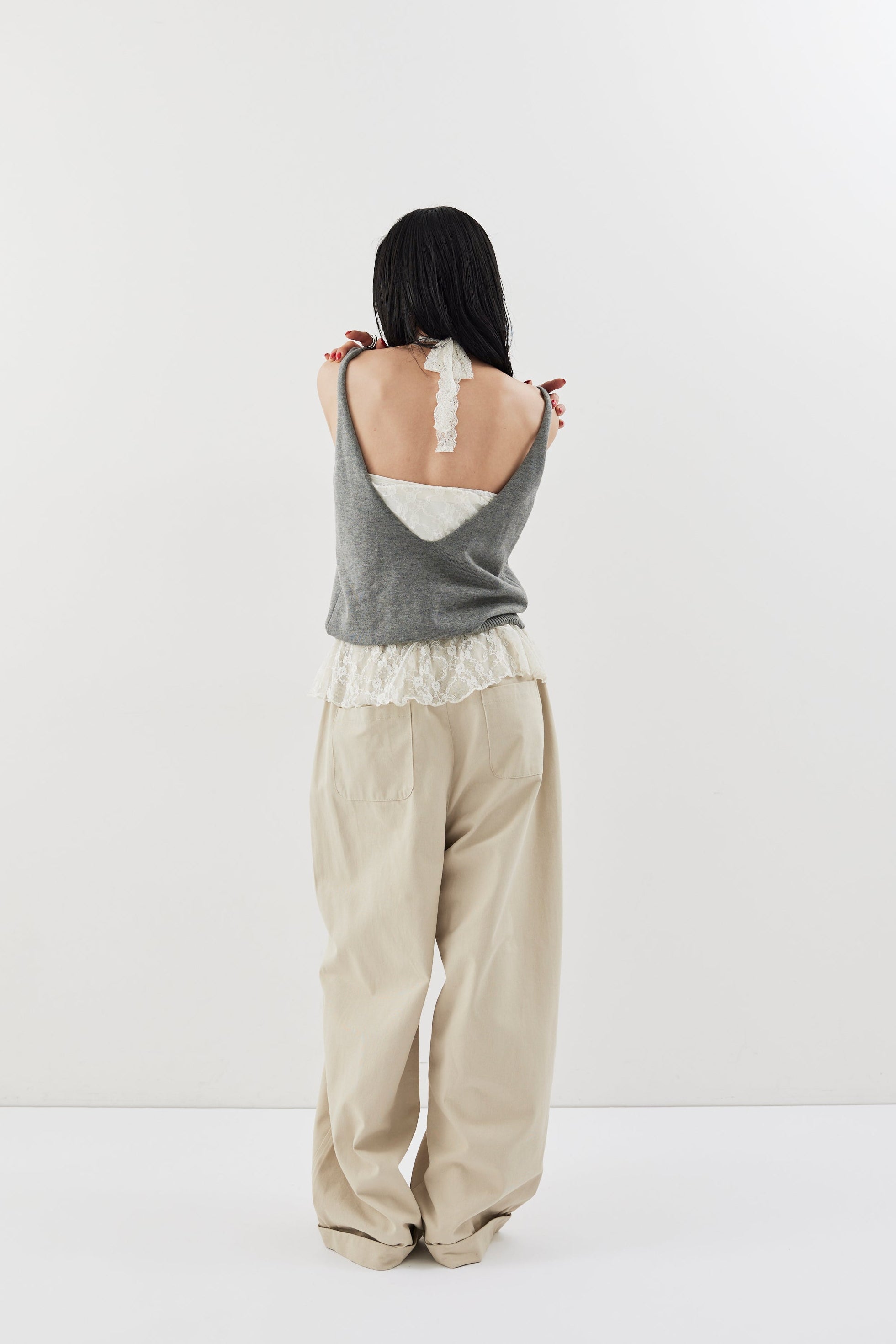 Cotton roll-up curved pants – HANNE ONLINE SHOP